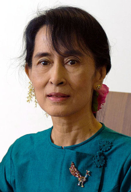 Aung San Suu Kyi at her house in Rangoon, Burma, on December 2, 2011. (State Department photo/ Public Domain)