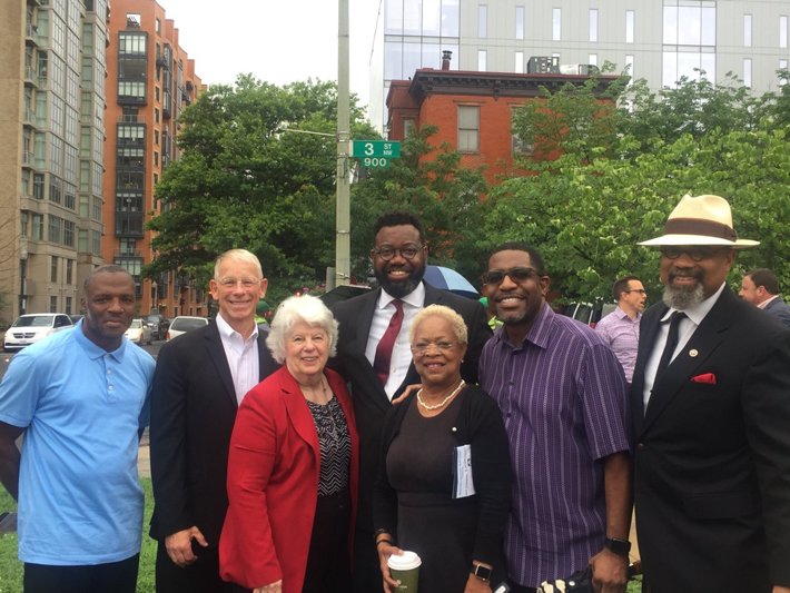 Rev. Sue Taylor (third from left) representing the Church of Scientology was among the D.C. religious leaders celebrating the groundbreaking of this important partnership to provide affordable housing in D.C. 